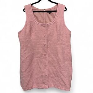 J. Crew Sophia Sleeveless Tweed Dress in Peony Pink - Size 22